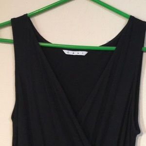 Cabi beautiful black midi dress size s v neck sleeveless  rayon 7% spandex